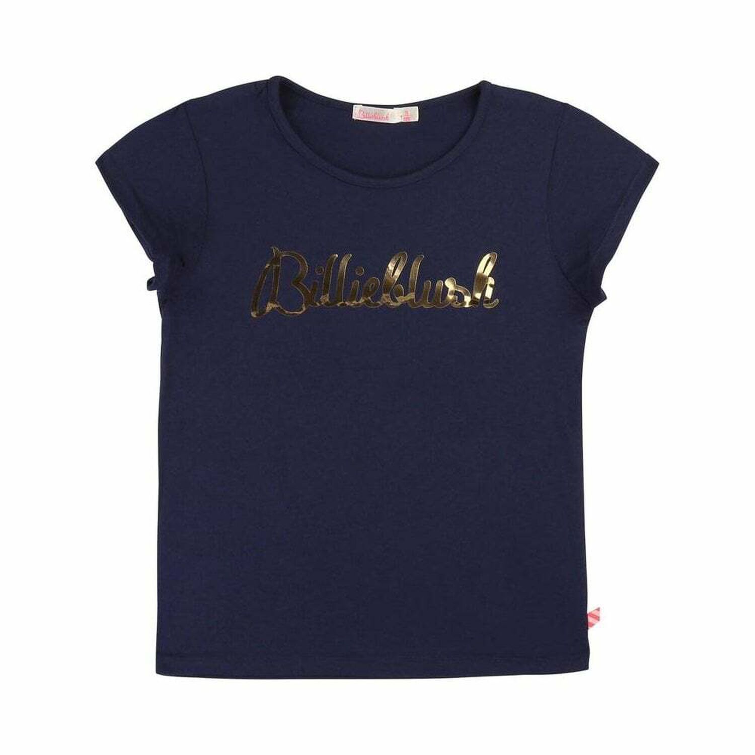 Girls Navy Blue 'Billieblush' T-shirt, 1, hi-res