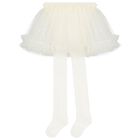 Baby Girls Ivory Tulle Skirt Set, 1, hi-res