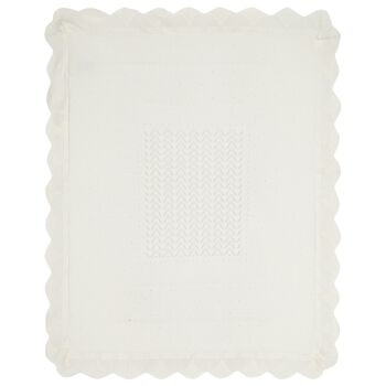Ivory Knitted Baby Blanket