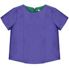 Girls Purple & Green Floral Skirt Set, 1, hi-res