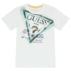 Boys White Logo T-Shirt, 1, hi-res