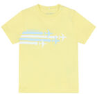 Boys Yellow & Blue Logo Short Set, 1, hi-res