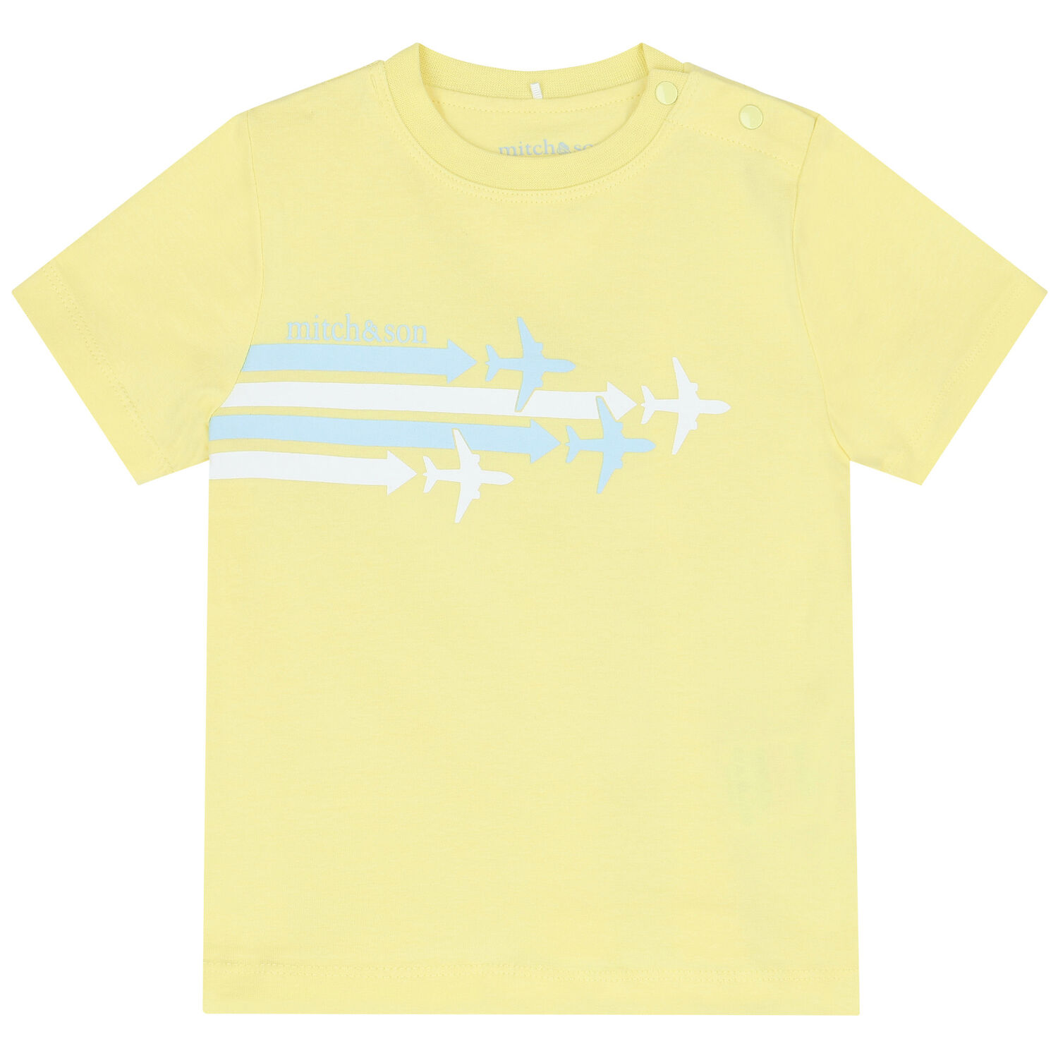 Boys Yellow & Blue Logo Short Set, 1, hi-res