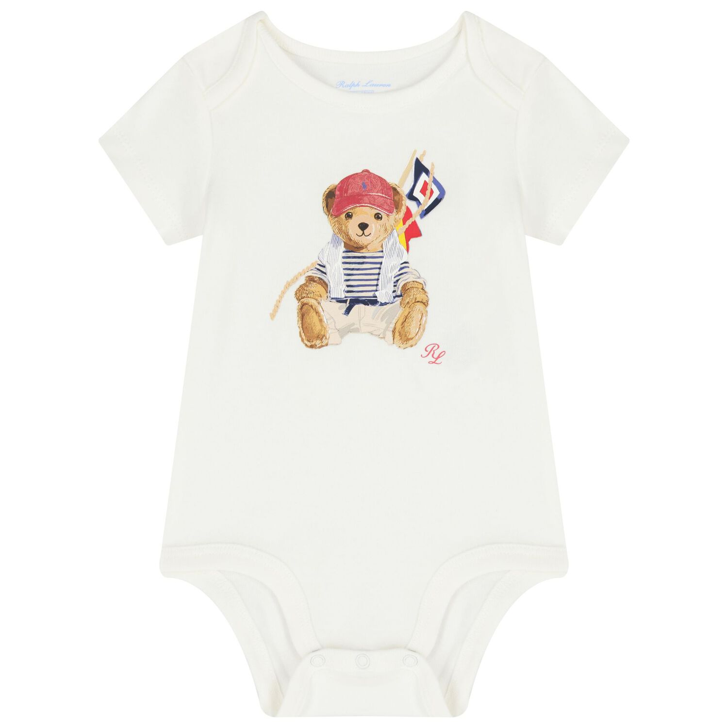 Ivory Polo Bear Bodysuits ( 2 Pack ) , 1, hi-res
