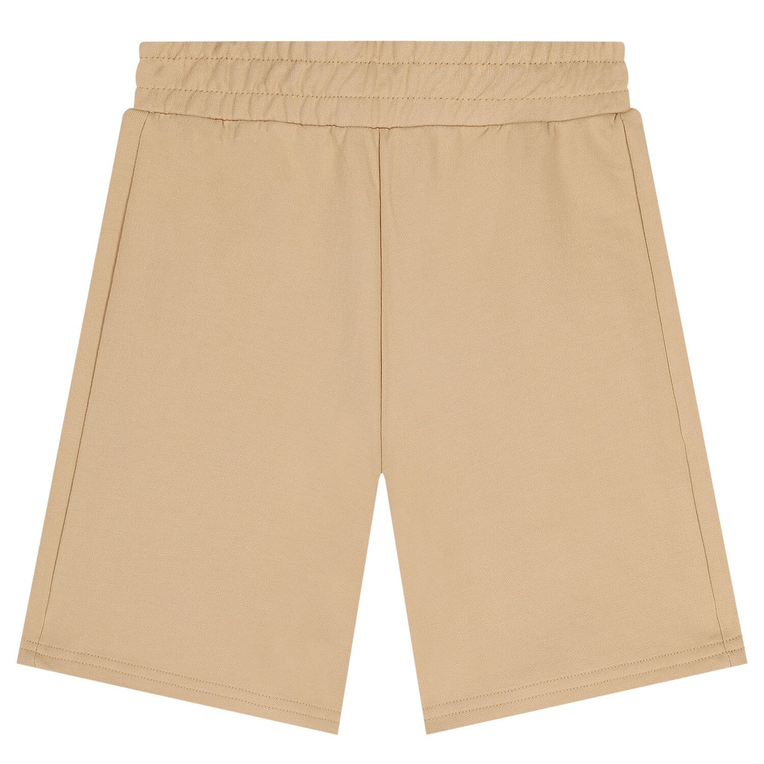 Boys White & Beige Logo Shorts Set, 1, hi-res