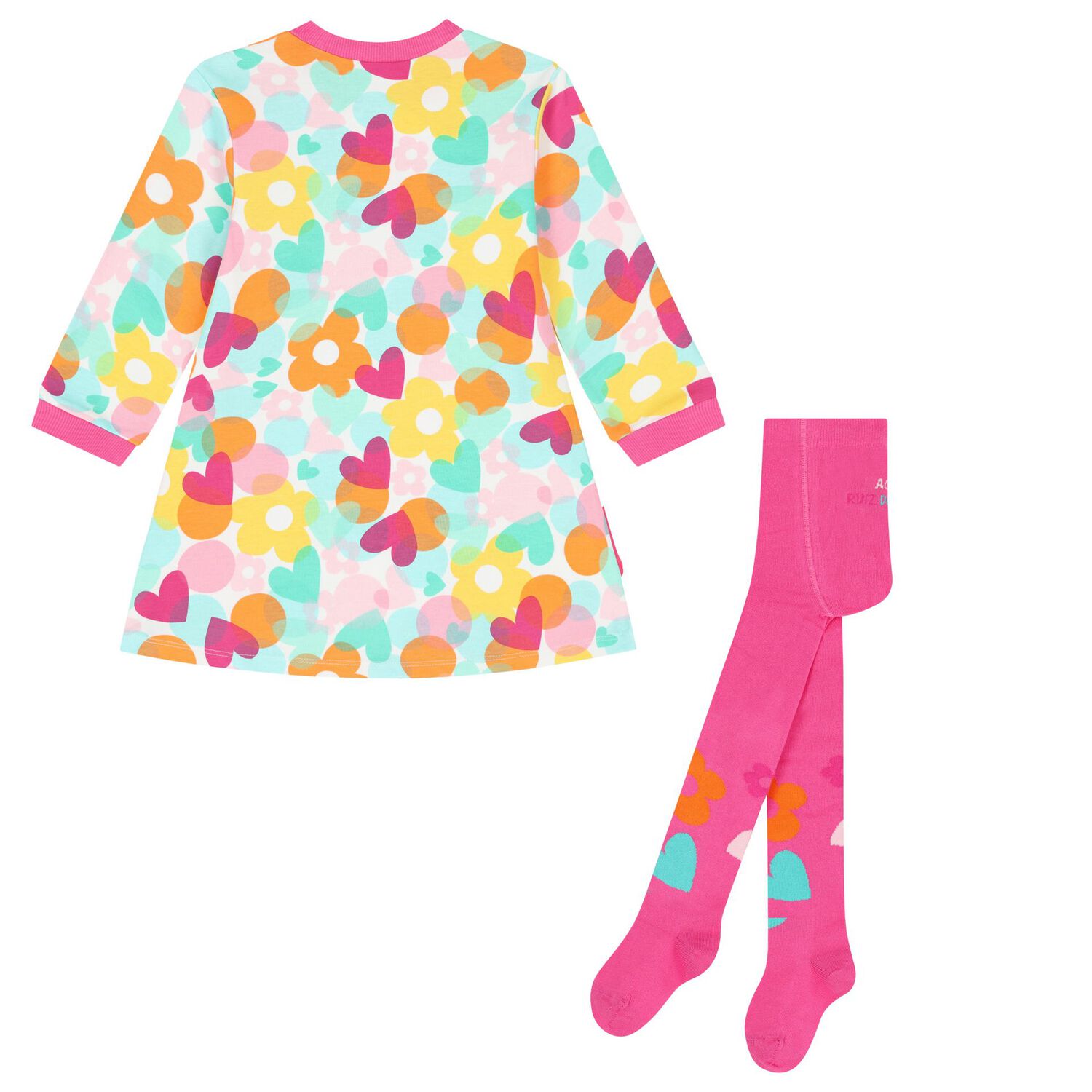 Girls Multi-Coloured Dress Set, 1, hi-res