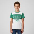 Boys White & Green Logo T-Shirt, 2, hi-res