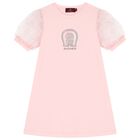 Girls Pink Logo Dress, 2, hi-res
