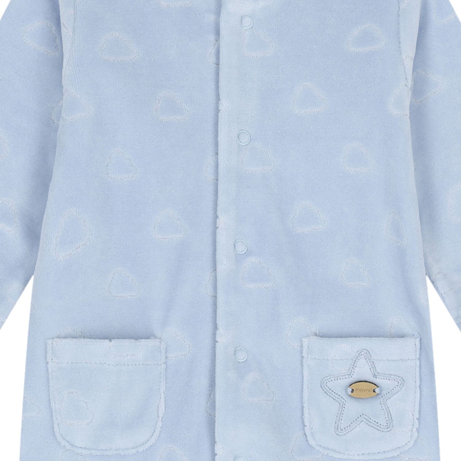 Baby Boys Blue Clouds Babygrow, 1, hi-res