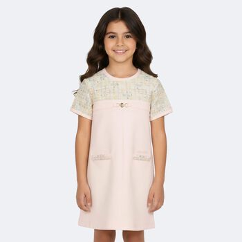 Girls Pink Logo Dress