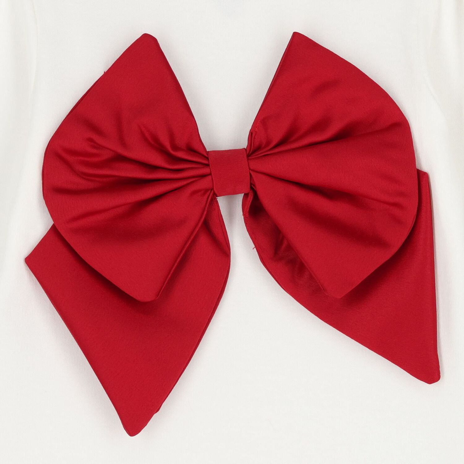 Girls Red & White Bow Pleated Skirt, 1, hi-res