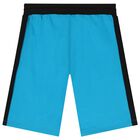 Boys Blue & White Logo Shorts, 2, hi-res