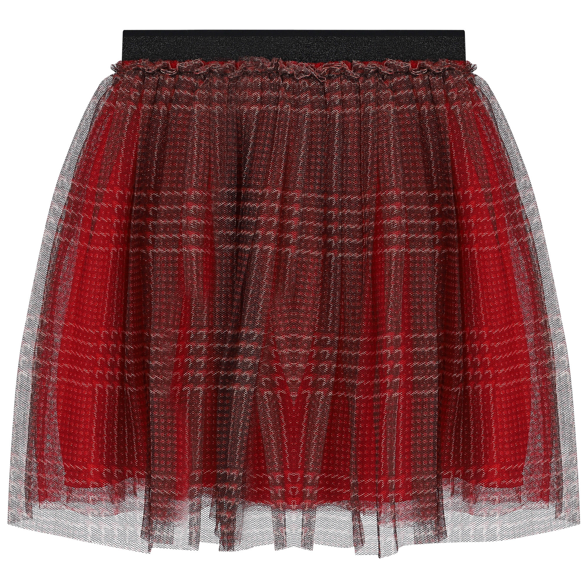 Mayoral Girls Red Tartan Tulle Skirt Junior Couture UK