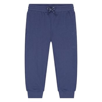 Younger Boys Blue Logo Joggers