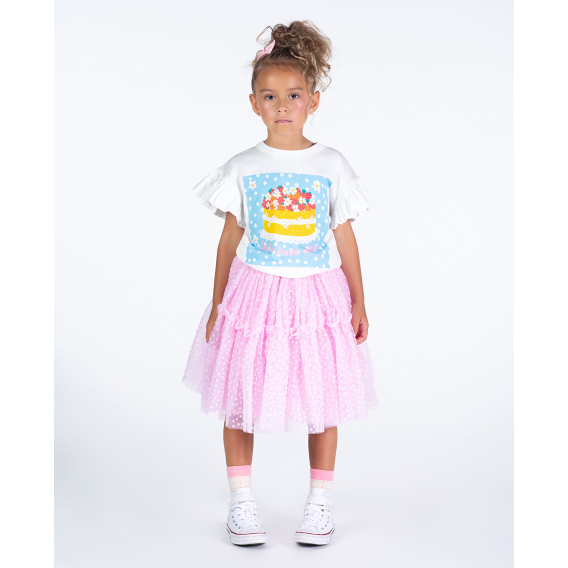 Rock Your Baby Girls Pink Polka Dot Skirt Junior Couture UK