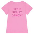 Girls Pink Heart T-Shirt, 1, hi-res