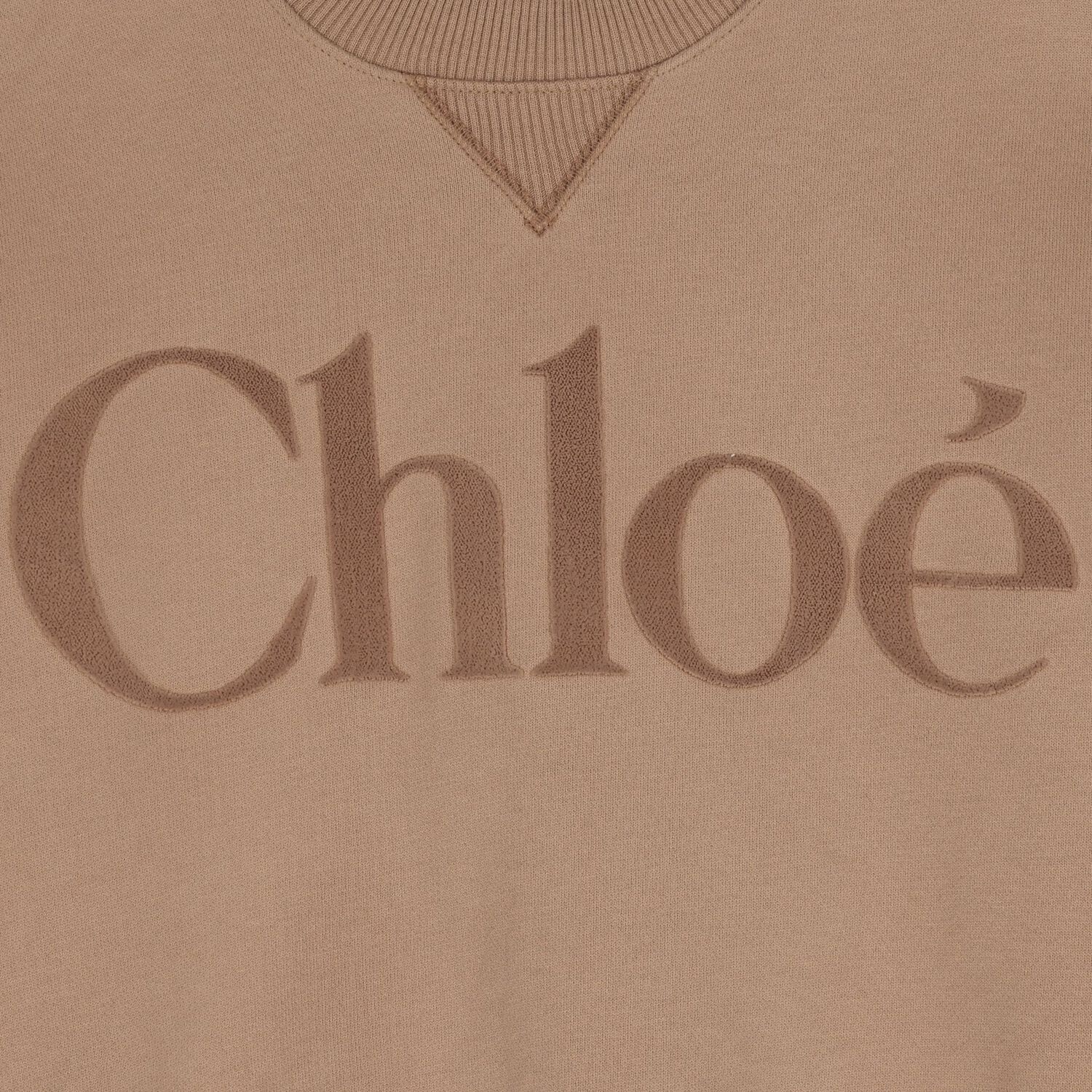 Girls Beige Logo Sweatshirt, 1, hi-res image number null