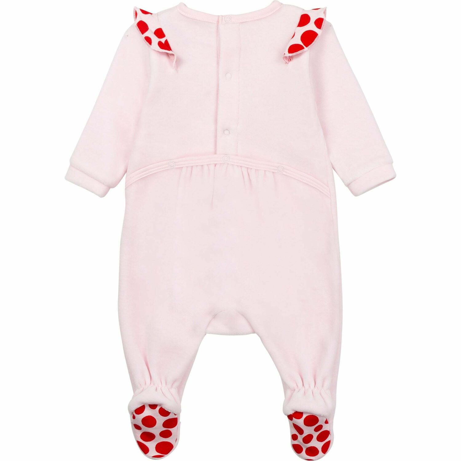 Baby Girls Pink Logo Babygrow, 1, hi-res