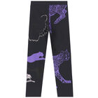 Girls Grey Logo Leggings, 1, hi-res