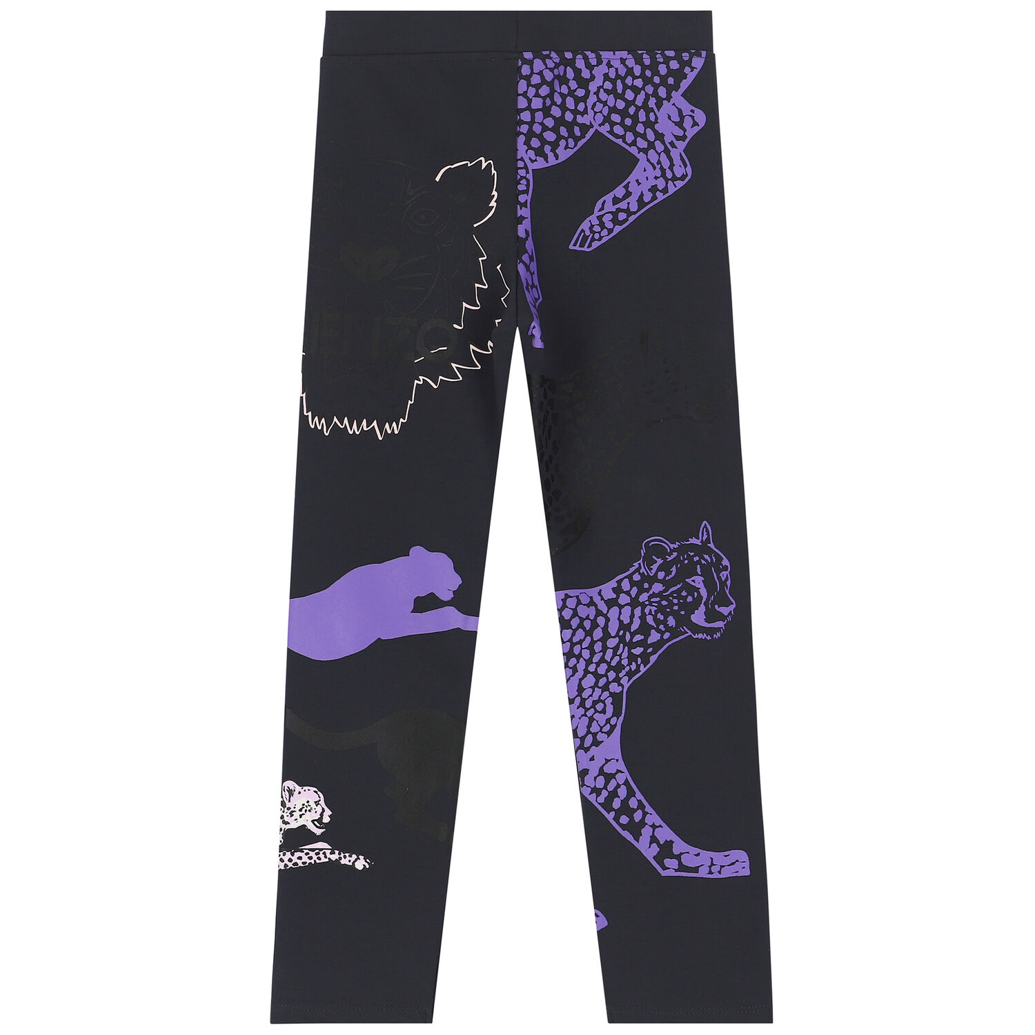 Girls Grey Logo Leggings, 1, hi-res