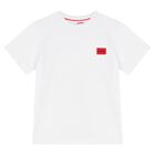 Boys White Logo T-Shirt, 1, hi-res