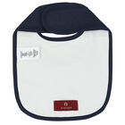 Navy Blue & White Logo Bib, 1, hi-res