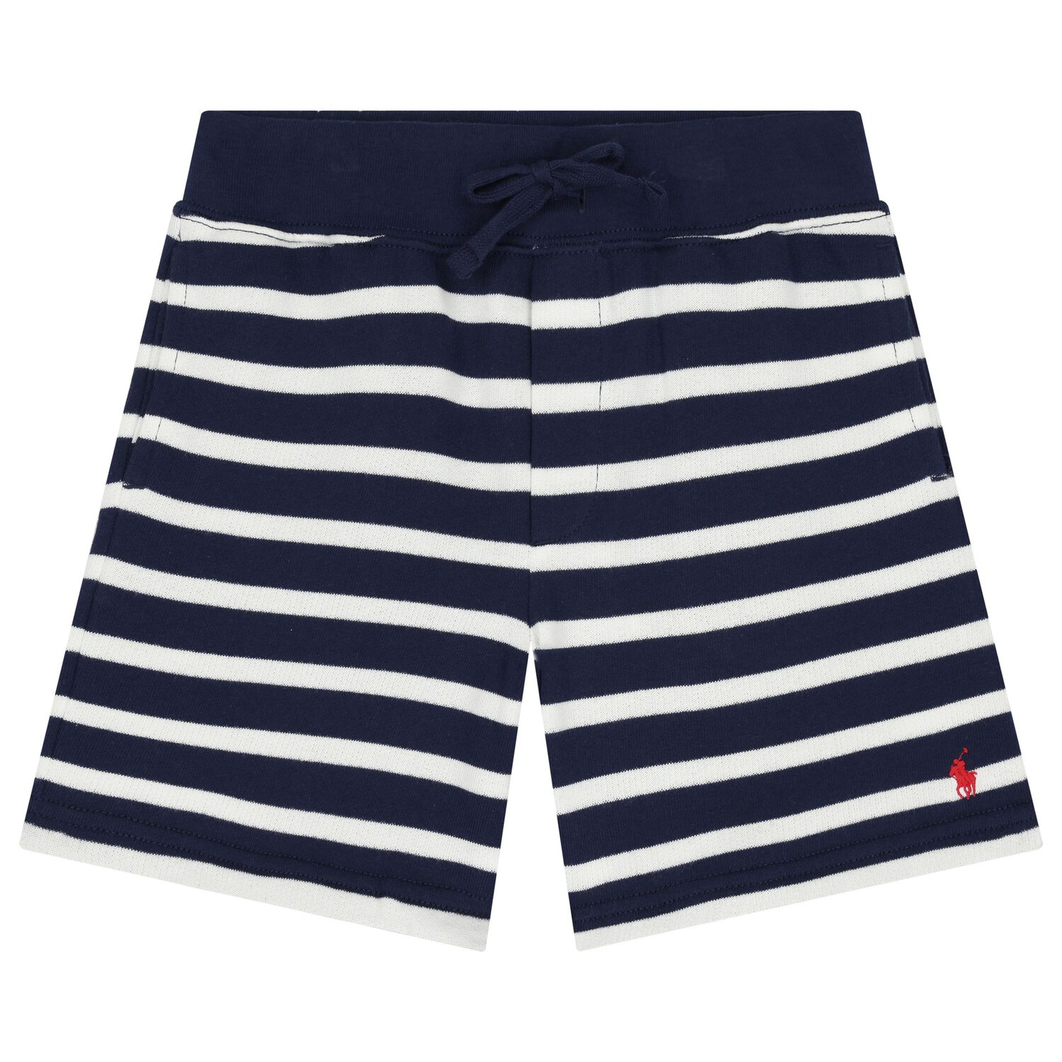 Boys Navy Blue & White Shorts, 1, hi-res