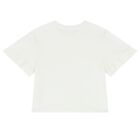 Girls White Logo T-Shirt, 1, hi-res