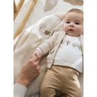 Beige Train Baby Blanket, 2, hi-res