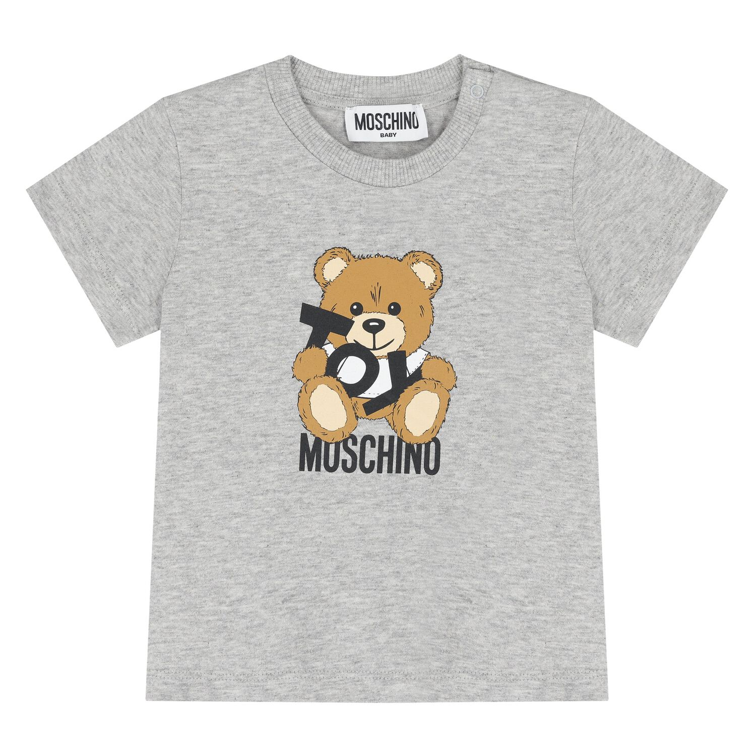 Younger Grey Teddy Bear Logo T-Shirt, 7, hi-res