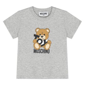 Younger Grey Teddy Bear Logo T-Shirt