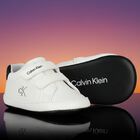White Logo Baby Pre Walker Shoes, 1, hi-res
