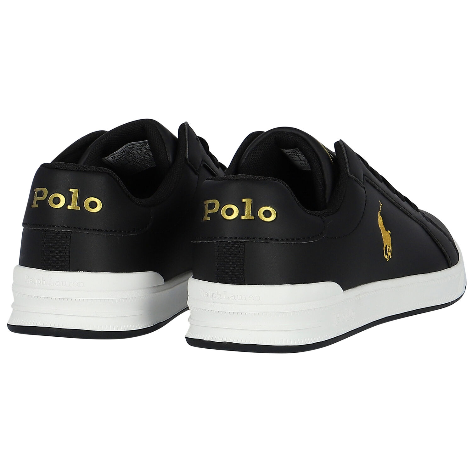 Boys Black Logo Trainers, 1, hi-res