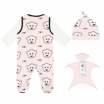 Baby Girls Pink Babygrow Gift Set