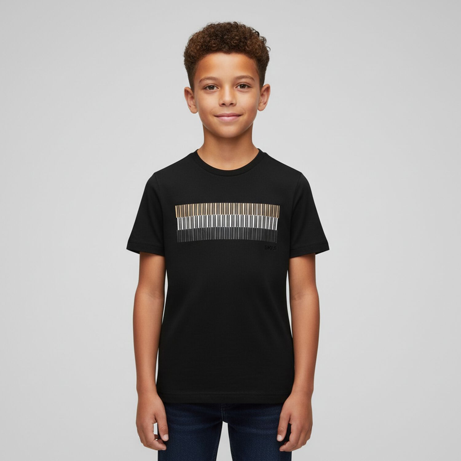 Boys Black Logo T-Shirt, 1, hi-res image number null