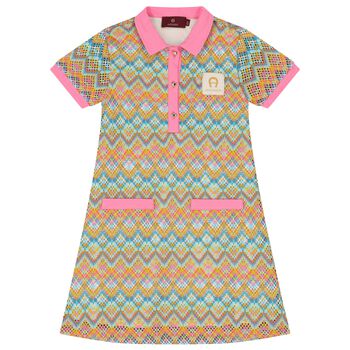 Girls Multi-Coloured Logo Dress