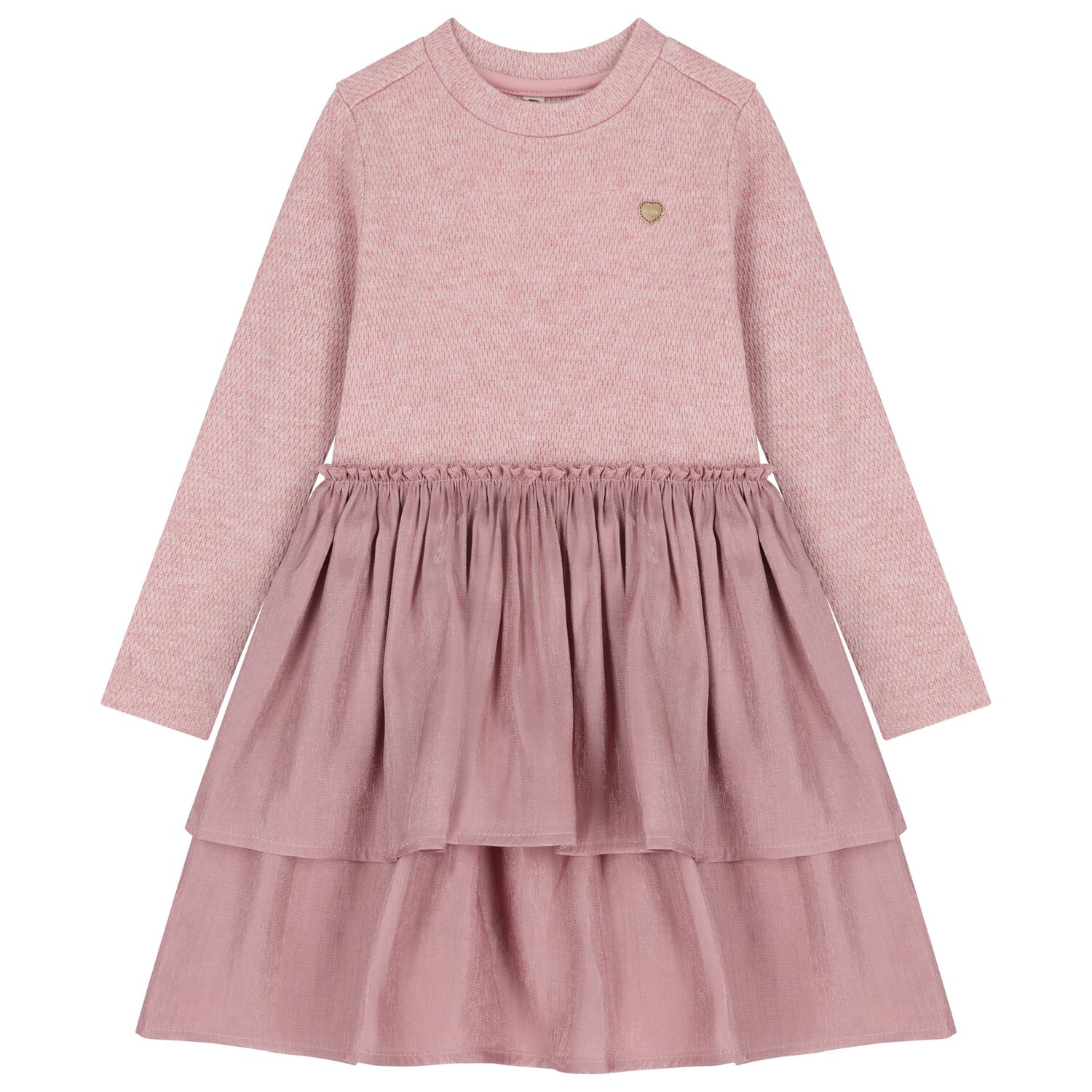 Girls Pink Knitted Dress, 1, hi-res image number null