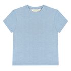 Baby Boys Blue & Ivory Dungaree set, 1, hi-res