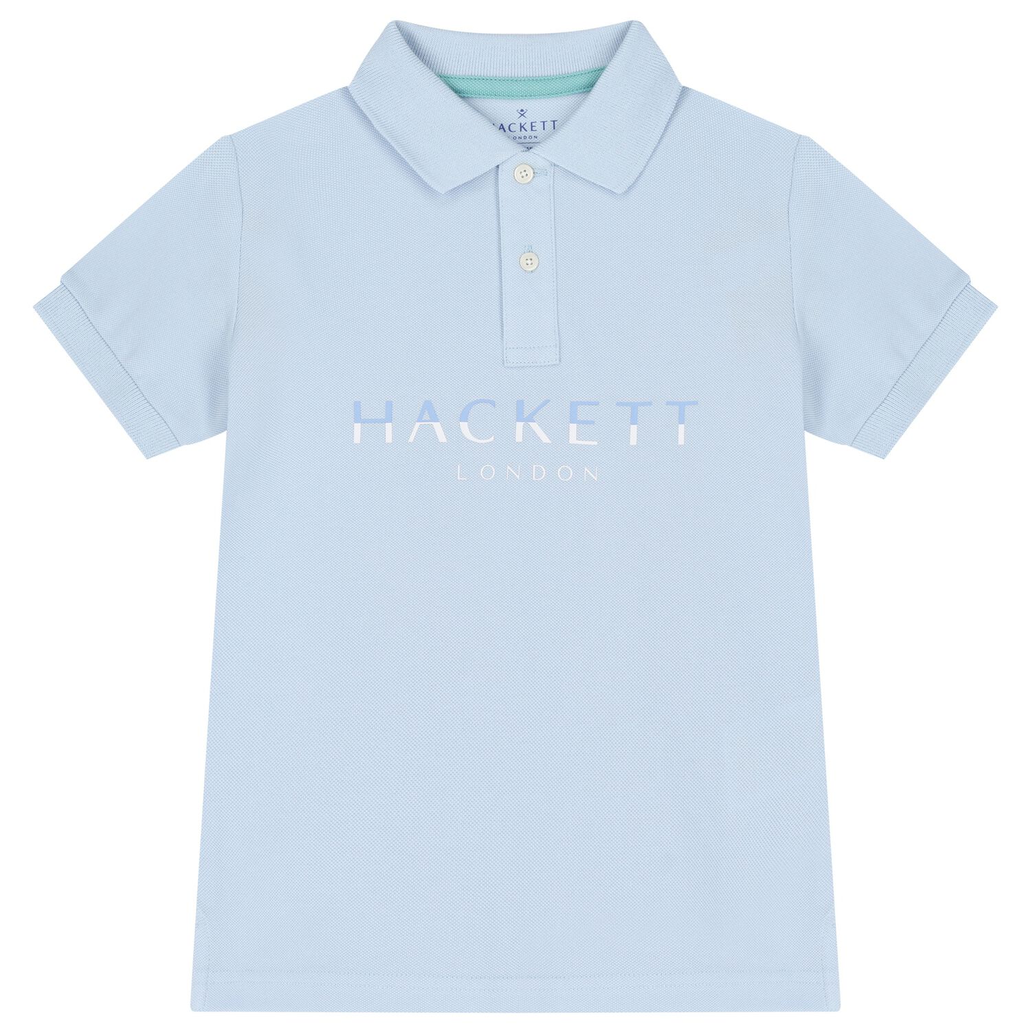 Boys Blue Logo Polo Shirt, 1, hi-res