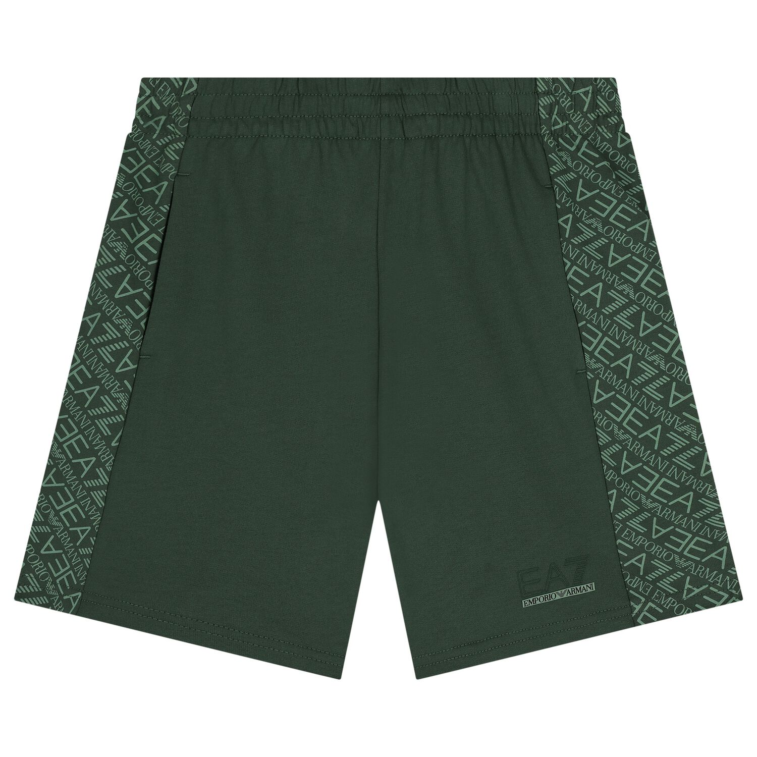 Boys Green Logo Shorts, 1, hi-res