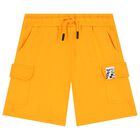 Boys Ivory & Orange Shorts Set, 1, hi-res