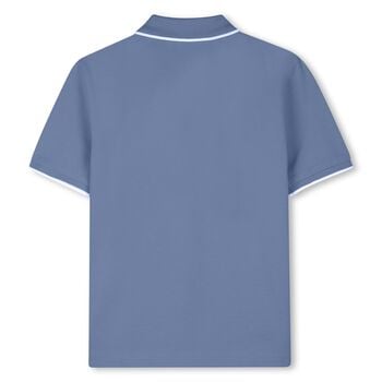 Boys Mini Me Blue Logo Polo Shirt