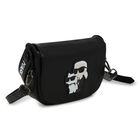 Girls Black Ikonik Mini-Me Logo Handbag, 1, hi-res