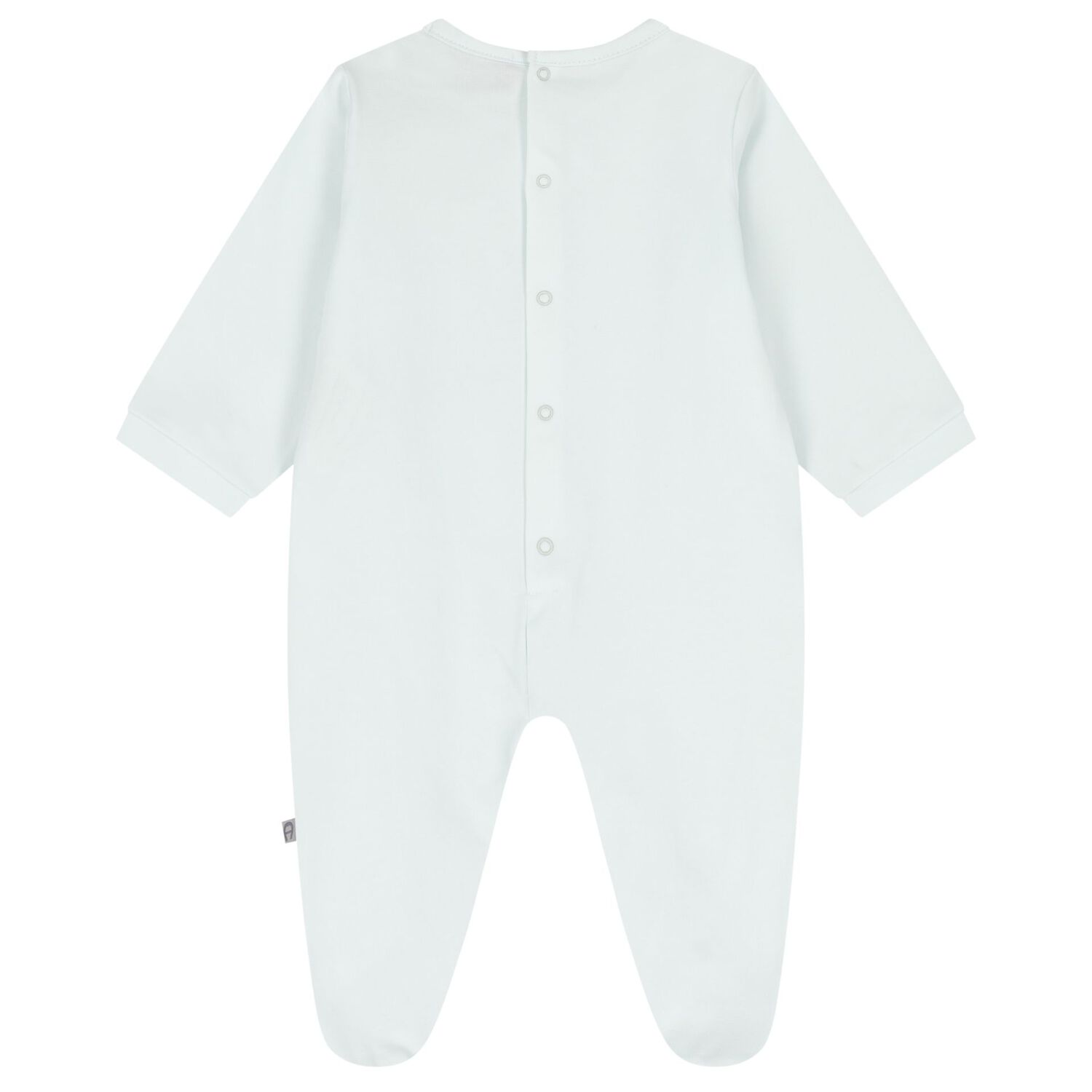 Baby Boys Blue Teddy Bear Logo Babygrow, 2, hi-res