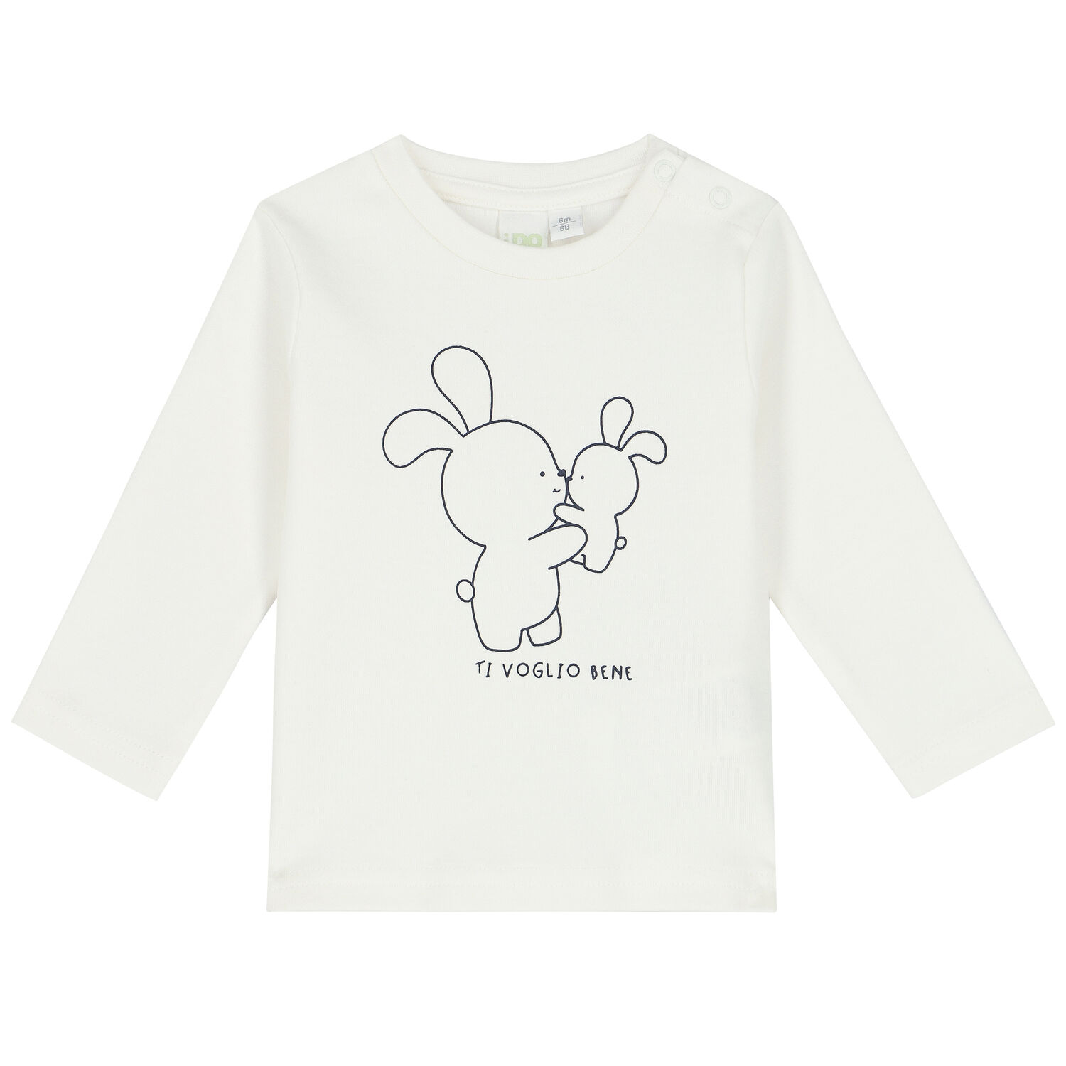 Baby Boys Ivory Bunny Long Sleeve Top, 1, hi-res image number null