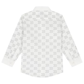 Boys White Logo Shirt