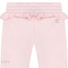 Younger Girls Pink Logo Joggers, 1, hi-res