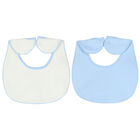 Baby Boys Blue & Ivory Bib ( 2-Pack ), 1, hi-res