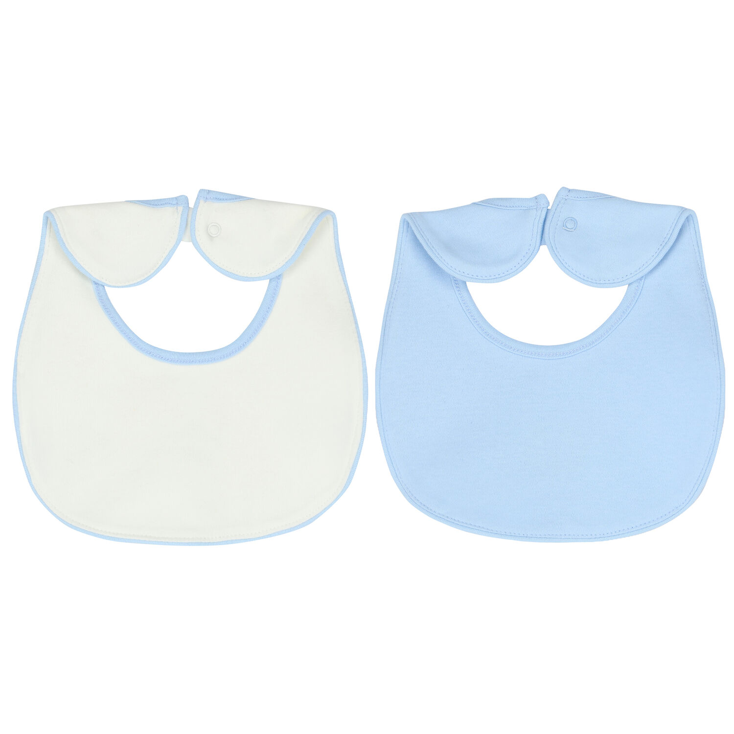 Baby Boys Blue & Ivory Bib ( 2-Pack ), 1, hi-res