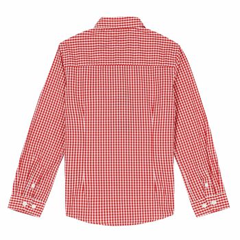 Boys Red & White Logo Shirt